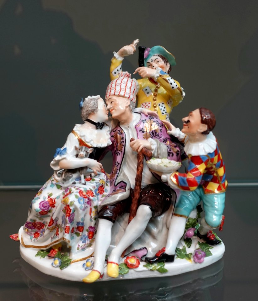 Mockery of Old Age, Johann Joachim Kaendler, Meissen Porcelain Factory, c. 1745, hard-paste porcelain - Wadsworth Atheneum - Hartford, CT - DSC05315