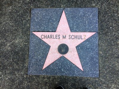 Mock up of Charles M. Schulz Walk of Fame star photo