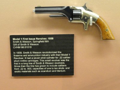 Model 1 First Issue Revolver, 1858, Smith & Wesson - Lyman & Merrie Wood Museum of Springfield History - DSC04186
