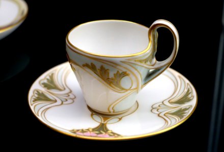 Mocha cup, designed by Adolf Flad, made by KPM Berlin, 1902, porcelain, 4 of 6 - Bröhan Museum, Berlin - DSC04097