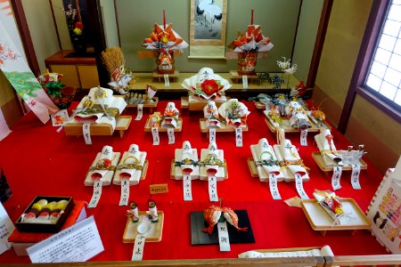 Mizuhiki engagement gifts - Shinise Kinenkan Museum - Nagamachi - Kanazawa, Japan - DSC00233