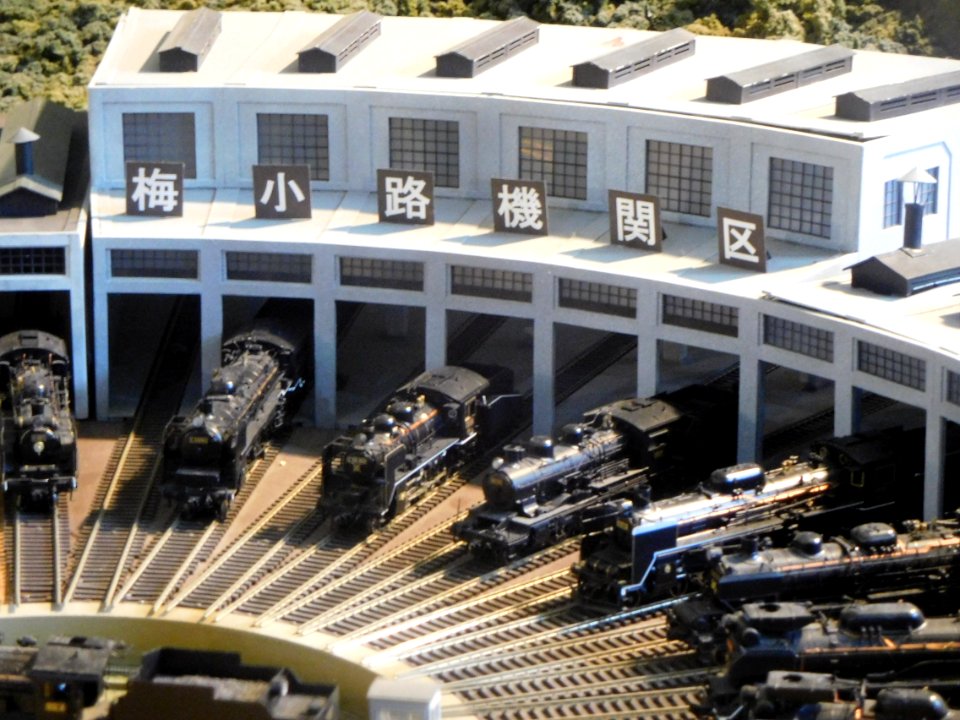 Model of Roundhouse of The Umekoji Rolling Stock Yard at The Diorama Kyoto Japan 03