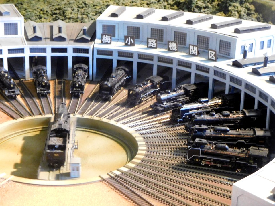 Model of Roundhouse of The Umekoji Rolling Stock Yard at The Diorama Kyoto Japan 04