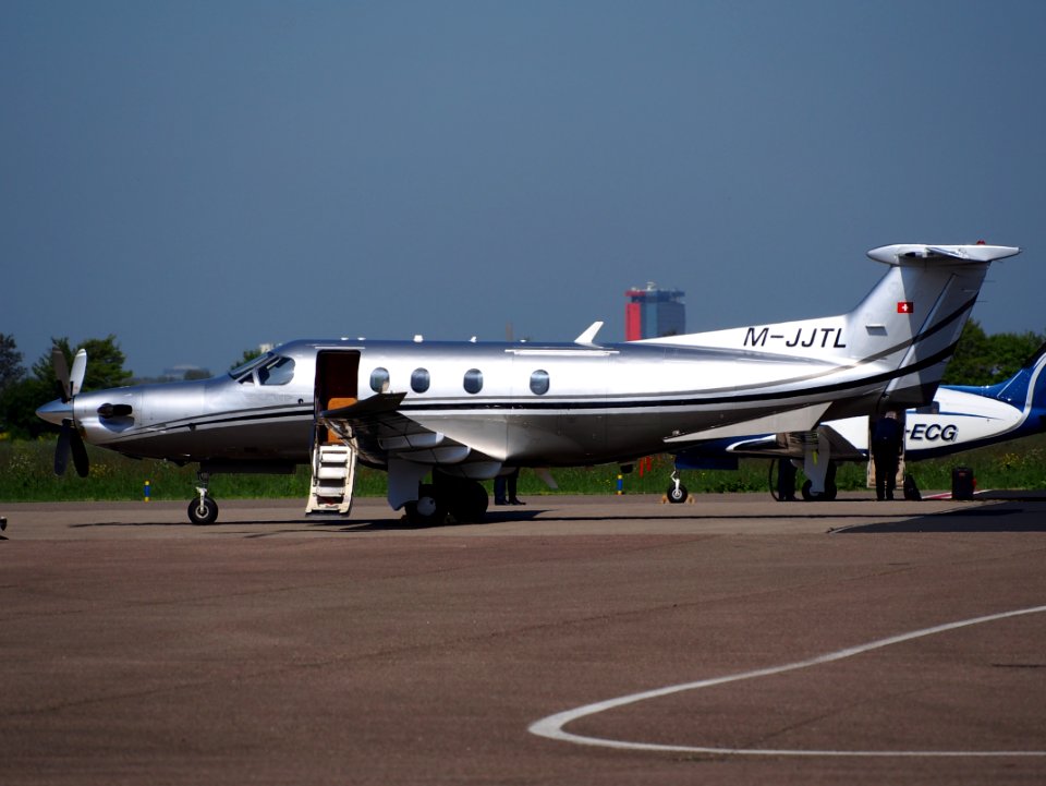 M-JJTL Pilatus PC-12-47 at Rotterdam The Hague Airport (RTM - EHRD)