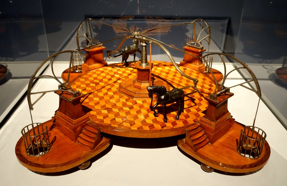 Model for operating four hydraulic pumps, Italy, Florence, 1750-1775, beech, walnut, mahogany, metal - Metropolitan Museum of Art - New York City - DSC07114