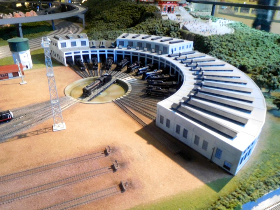 Model of Roundhouse of The Umekoji Rolling Stock Yard at The Diorama Kyoto Japan 02