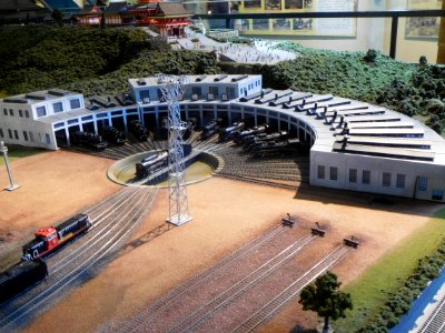 Model of Roundhouse of The Umekoji Rolling Stock Yard at The Diorama Kyoto Japan 01 photo