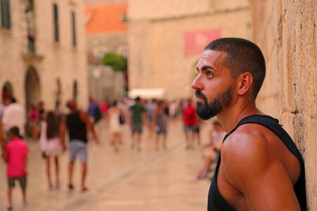 Beard handsome summer photo