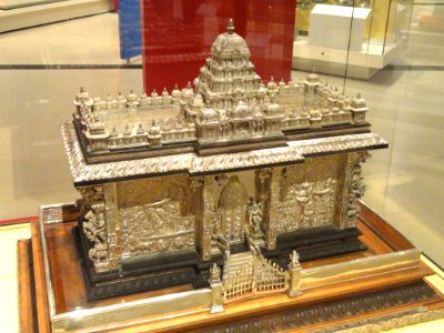 Model of a South India temple as an address casket, Chennai, Tamil Nadu, India, late 19th century - Royal Ontario Museum - DSC09632