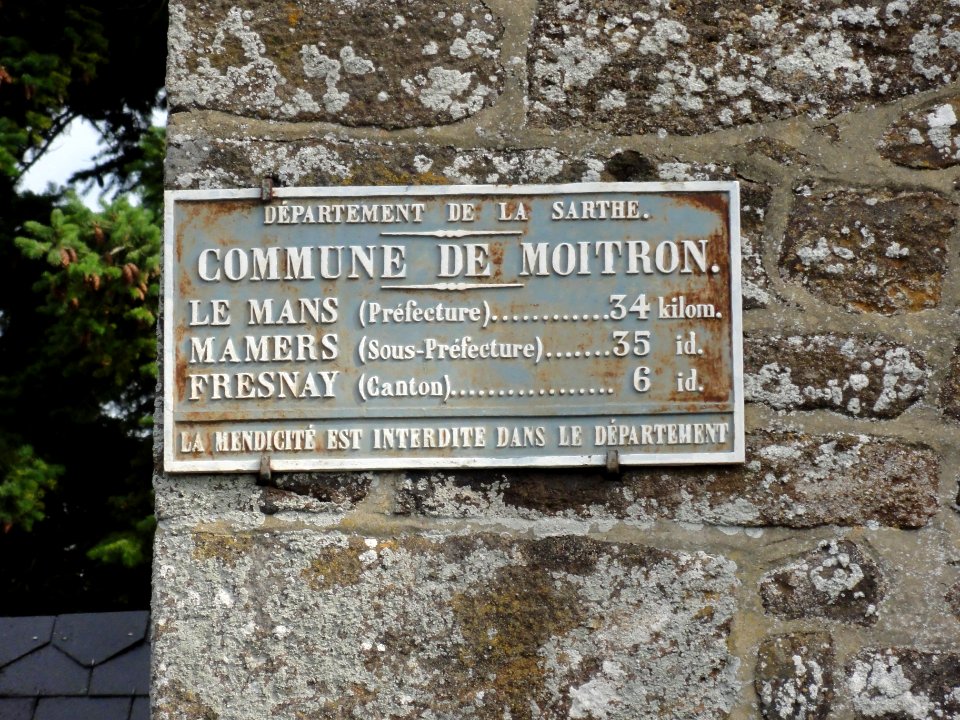 Moitron-sur-Sarthe (Sarthe) plaque de cocher (2)