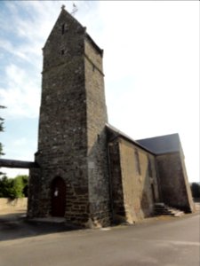 Moitron-sur-Sarthe (Sarthe) église Notre-Dame-de-l'Assomption, extérieur, la tour