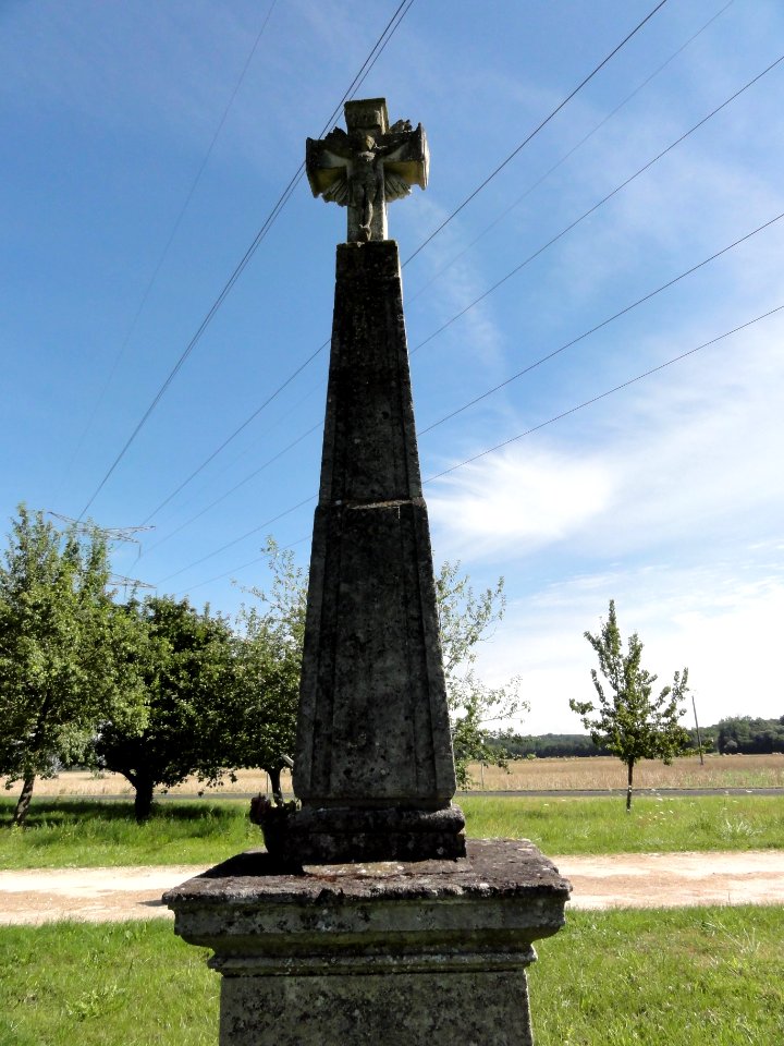 Mognéville (Meuse) croix de chemin B, recto