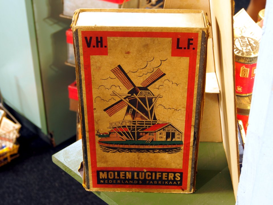 Molen lucifers etalage reklamepak