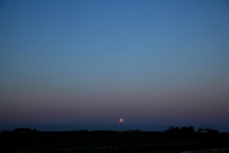 Mond über der Elbe