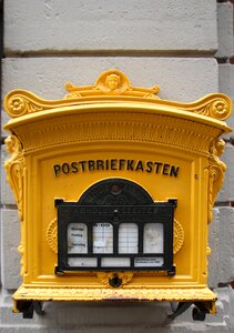 Yellow mailing letters photo