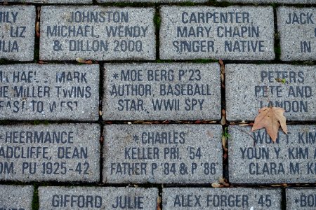 Moe Berg memorial brick - Palmer Square - Princeton, NJ - DSC00887