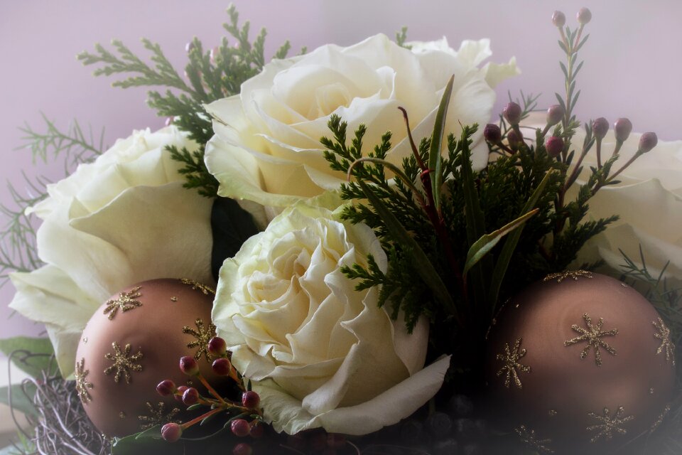Christmas christbaumkugeln roses