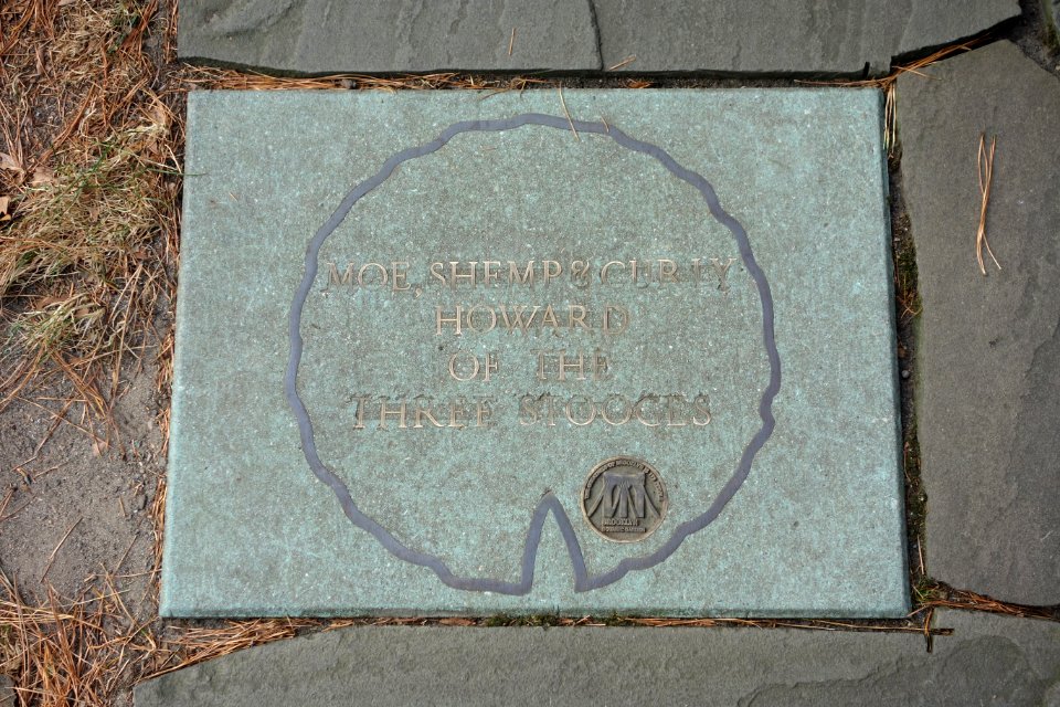 Moe, Shemp, and Curly Howard of the Three Stooges - Brooklyn Celebrity Path - DSC07913