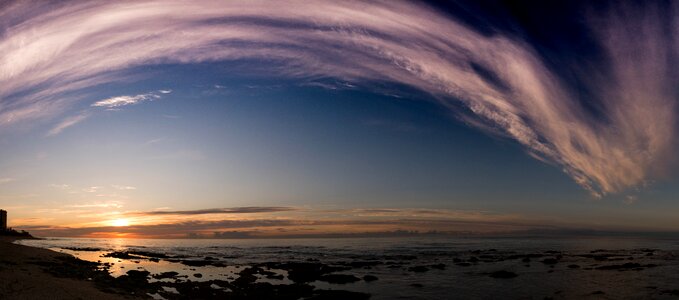 Sunset horizon sea photo