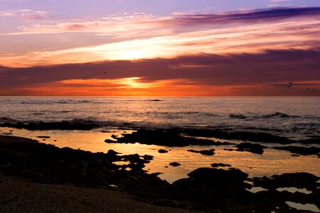 Sunset horizon sea