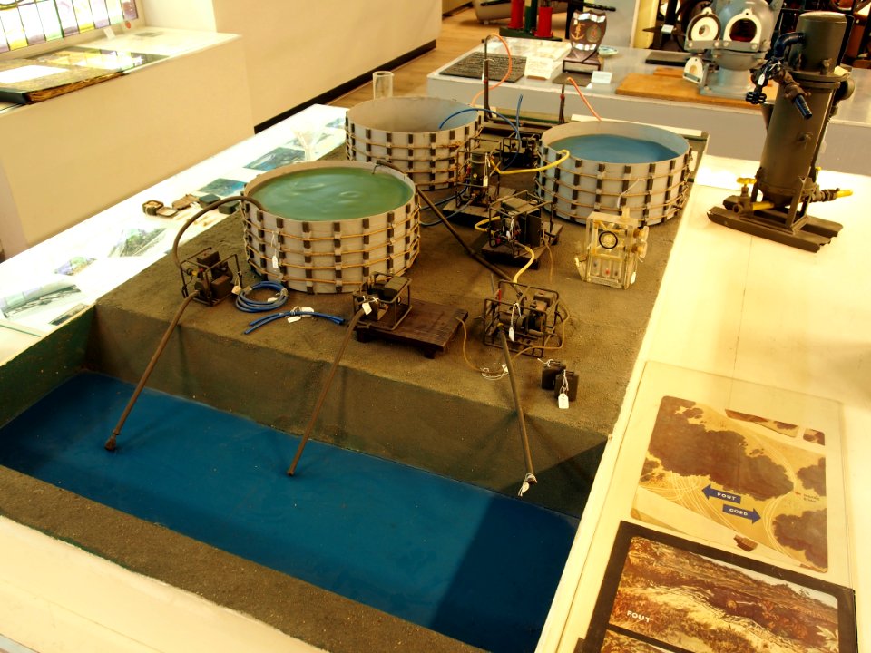 Model van waterzuiverings installatie uit 1985