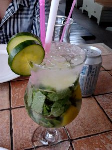 Mojito with mint and cucumber in Russia