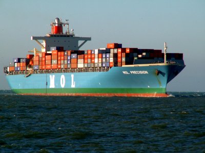 Mol Precision p1 approaching Port of Rotterdam, Holland 29-Jan-2006