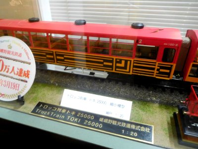 Models of railway carriages of Sagano Scenic Railway at The Diorama Kyoto Japan 01