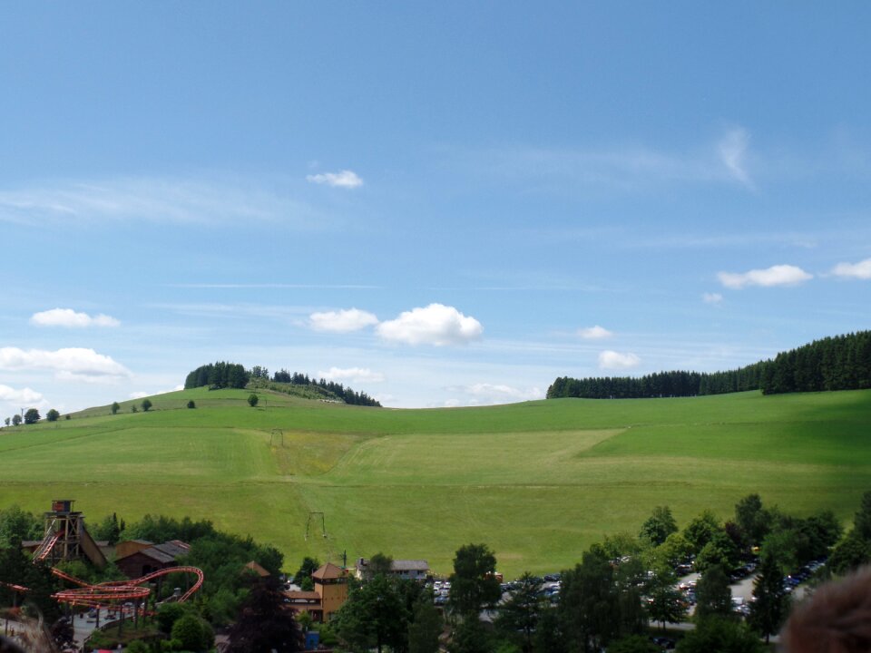 Clouds background image grass