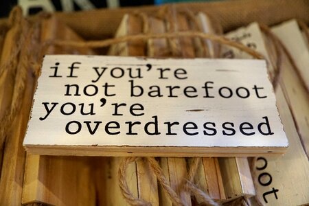 Barefoot overdressed foot