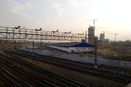 Moscow, new construction near disused Moskva-Tovarnaya-Paveletskaya station, April 2021 (1)