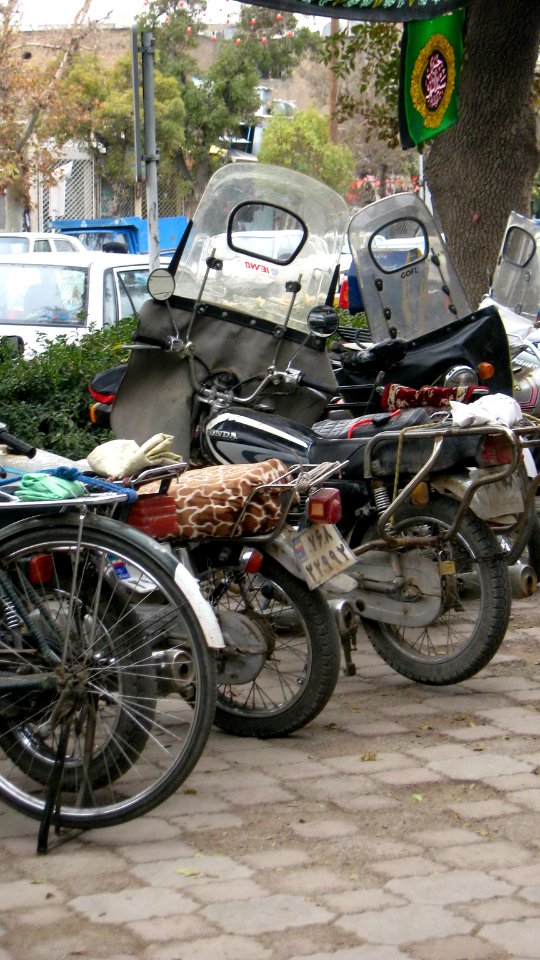 Motorcycles in Sidewalk - Nishapur 3