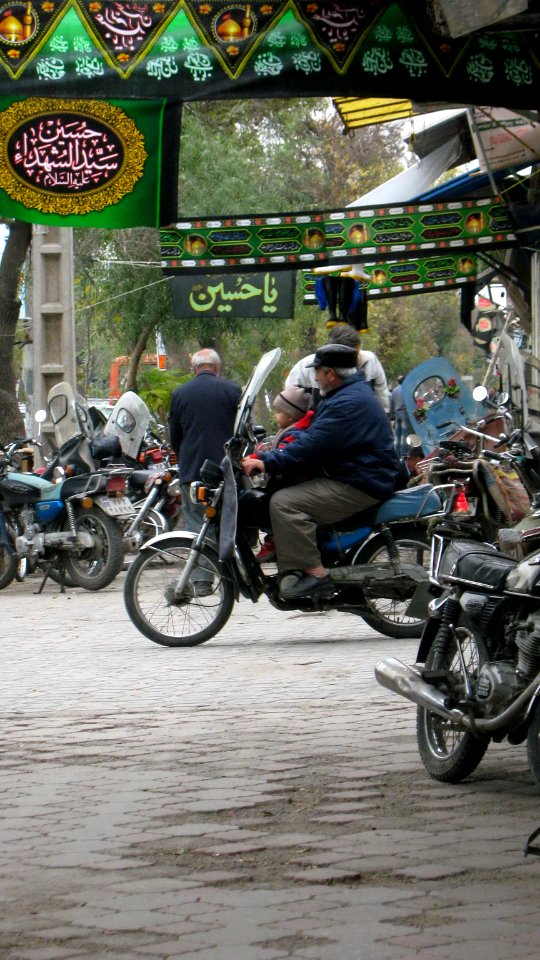 Motorcycles in Sidewalk - Nishapur 5