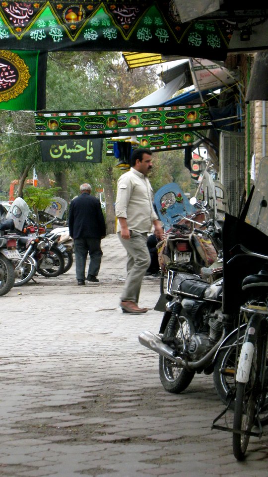 Motorcycles in Sidewalk - Nishapur 7
