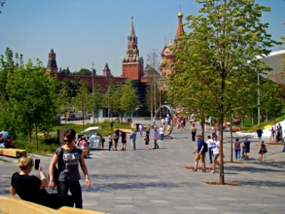 Moscow. View to Red Square from Zaryadye Park (4)