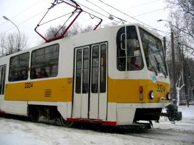 Moscow tram Tatra T7B5SU 3324 20021230 1 Пехотная улица