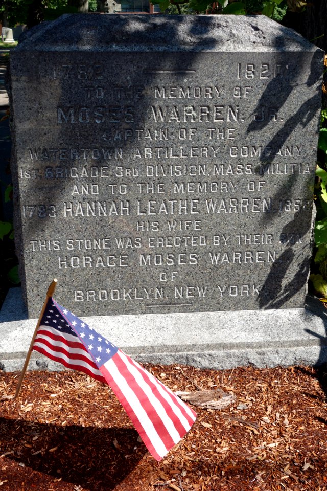 Moses Warren Jr. memorial - Watertown, Mass - DSC03843