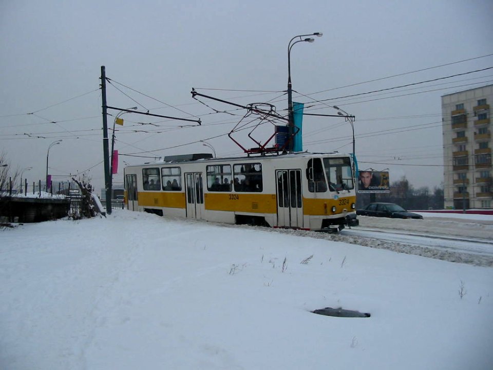 Moscow tram Tatra T7B5SU 3324 20021230 2 Волоколамское шоссе