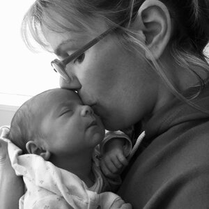 Newborn baby mom daughter photo