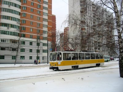 Moscow tram Tatra T7B5SU 3324 20031214 0 Живописная улица