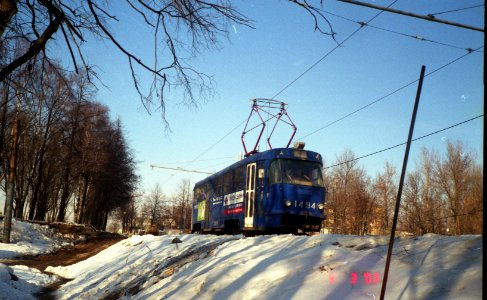 Moscow tram 1494 2003-03 Donvassky overpass