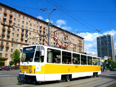 Moscow tram Tatra T7B5SU 3323 20040528 2 Волоколамское шоссе (дублёр)