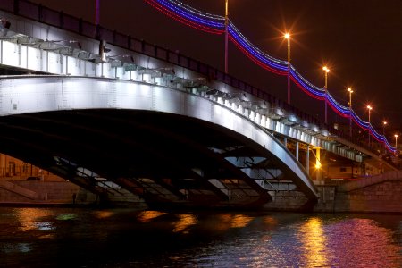 Moscow, Ustyinsky Bridge at night, March 2014 02