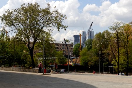 Moscow, site of the demolished Kinocenter building, May 2021