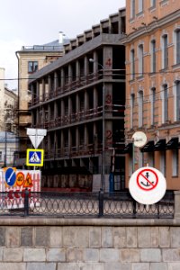 Moscow, Sadovnichesky Lane construction site, March 2020