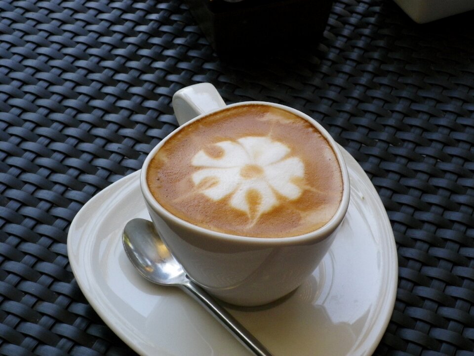 Coffee foam pattern drink