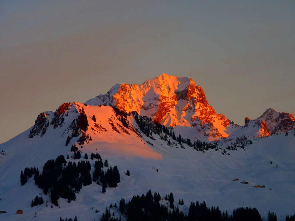 Mountains winter snow