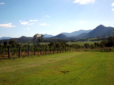 Mount Moon and vineyard at Mount Alford, Queensland