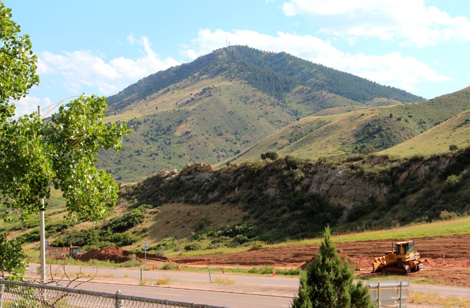 Mount Morrison Colorado viewed from I-70, July 2016