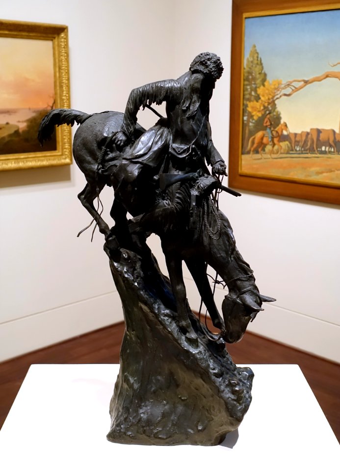Mountain Man by Frederic Remington, 1903, cast 1907, bronze - Blanton Museum of Art - Austin, Texas - DSC08207